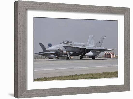 A Spanish Air Force Ef-18A Aircraft Ready for Take-Off at Konya Air Base, Turkey-Stocktrek Images-Framed Photographic Print