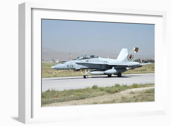A Spanish Air Force Ef-18M Taxiing at Konya Air Base, Turkey-Stocktrek Images-Framed Photographic Print