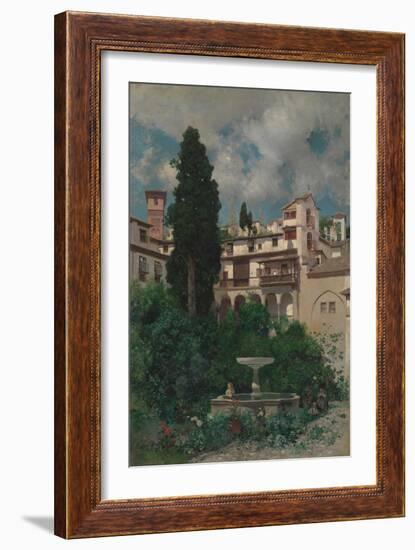 A Spanish Garden-Martin Rico y Ortega-Framed Giclee Print