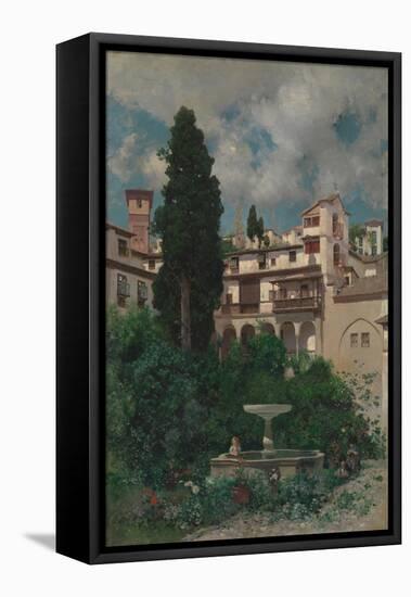 A Spanish Garden-Martin Rico y Ortega-Framed Premier Image Canvas