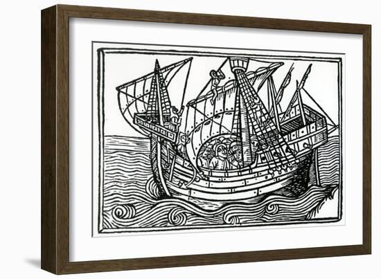 A Spanish Ship, 1496-Christopher Columbus-Framed Giclee Print