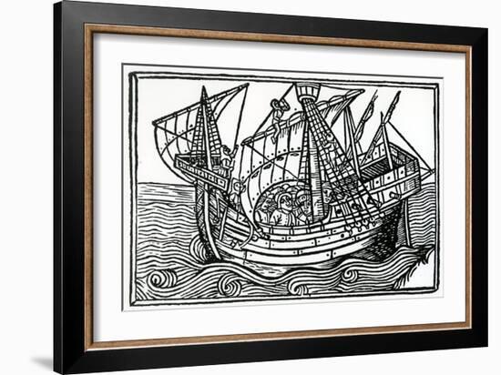 A Spanish Ship, 1496-Christopher Columbus-Framed Giclee Print