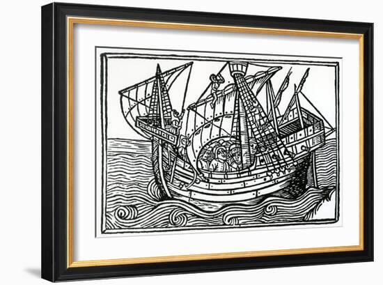 A Spanish Ship, 1496-Christopher Columbus-Framed Giclee Print