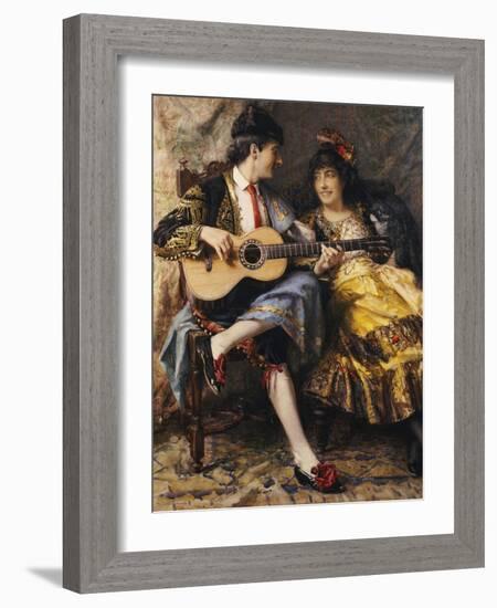 A Spanish Singer and His Lady-Arthur Alfred Burrington-Framed Giclee Print