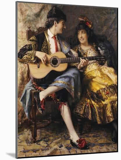 A Spanish Singer and His Lady-Arthur Alfred Burrington-Mounted Giclee Print