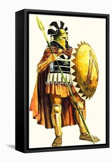 A Spartan Hoplite, or Heavy Armed Soldier-Andrew Howat-Framed Premier Image Canvas