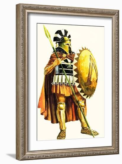 A Spartan Hoplite, or Heavy Armed Soldier-Andrew Howat-Framed Giclee Print