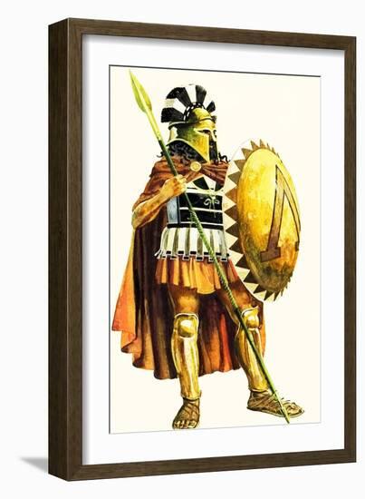 A Spartan Hoplite, or Heavy Armed Soldier-Andrew Howat-Framed Giclee Print