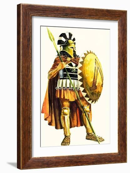 A Spartan Hoplite, or Heavy Armed Soldier-Andrew Howat-Framed Giclee Print