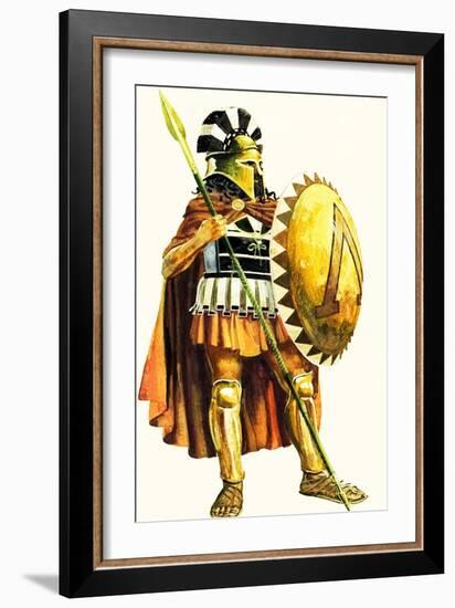 A Spartan Hoplite, or Heavy Armed Soldier-Andrew Howat-Framed Giclee Print