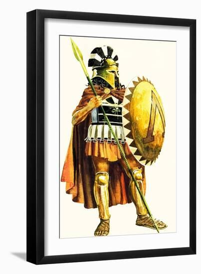 A Spartan Hoplite, or Heavy Armed Soldier-Andrew Howat-Framed Giclee Print