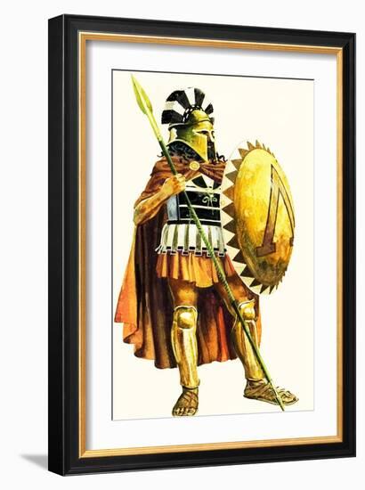 A Spartan Hoplite, or Heavy Armed Soldier-Andrew Howat-Framed Giclee Print