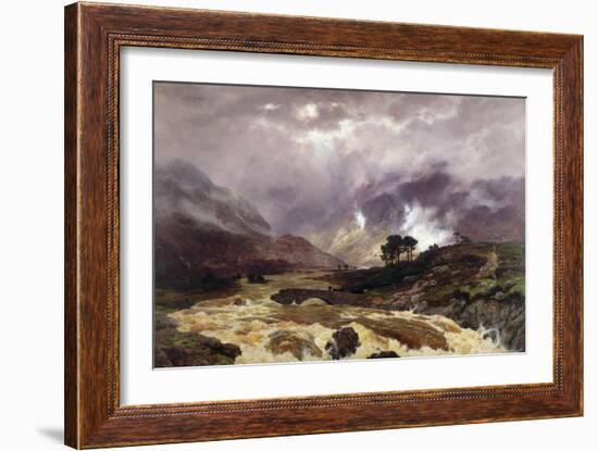 A Spate in the Highlands, 1866-Peter Graham-Framed Giclee Print