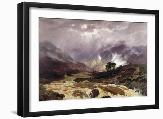 A Spate in the Highlands, 1866-Peter Graham-Framed Giclee Print