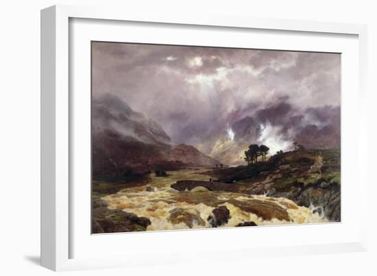 A Spate in the Highlands, 1866-Peter Graham-Framed Giclee Print