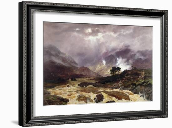 A Spate in the Highlands, 1866-Peter Graham-Framed Giclee Print