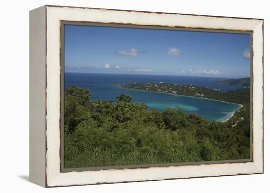 A Spectacular View of Magens Bay, in Saint Thomas, with the Local Scenery and the Blue Sea-Natalie Tepper-Framed Stretched Canvas