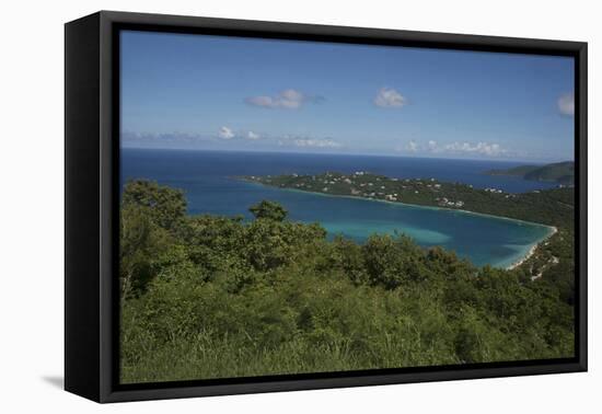 A Spectacular View of Magens Bay, in Saint Thomas, with the Local Scenery and the Blue Sea-Natalie Tepper-Framed Stretched Canvas