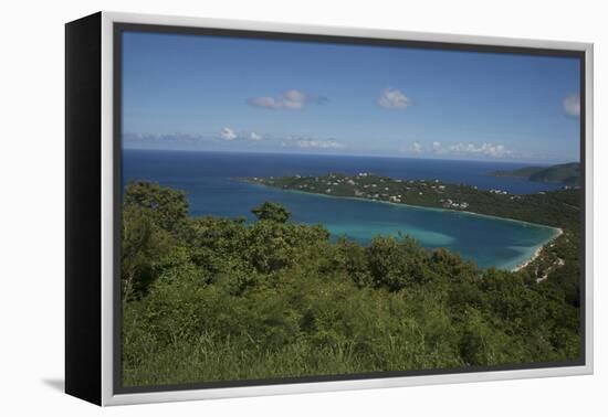 A Spectacular View of Magens Bay, in Saint Thomas, with the Local Scenery and the Blue Sea-Natalie Tepper-Framed Stretched Canvas