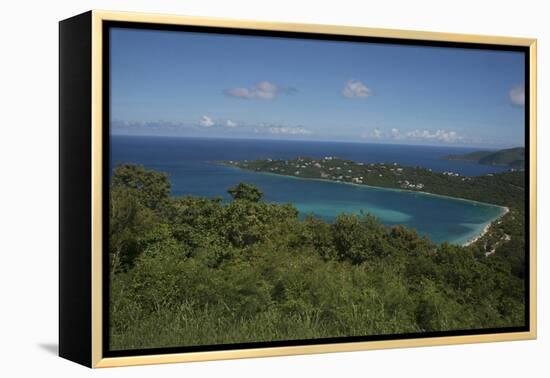 A Spectacular View of Magens Bay, in Saint Thomas, with the Local Scenery and the Blue Sea-Natalie Tepper-Framed Stretched Canvas