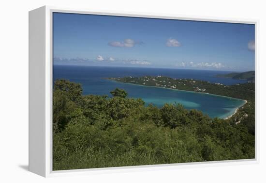 A Spectacular View of Magens Bay, in Saint Thomas, with the Local Scenery and the Blue Sea-Natalie Tepper-Framed Stretched Canvas