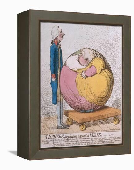 A Sphere Projecting Against a Plane, Published by Hannah Humphrey in 1792-James Gillray-Framed Premier Image Canvas