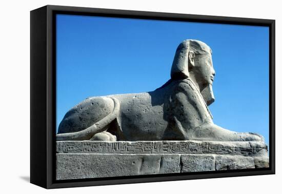 A Sphinx from the Avenue of Sphinxes, Temple Sacred to Amun Mut and Khons, Luxor, Egypt, C370 Bc-CM Dixon-Framed Premier Image Canvas