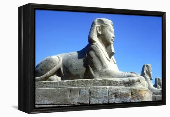 A Sphinx from the Avenue of Sphinxes, Temple Sacred to Amun Mut and Khons, Luxor, Egypt, C370 Bc-CM Dixon-Framed Premier Image Canvas