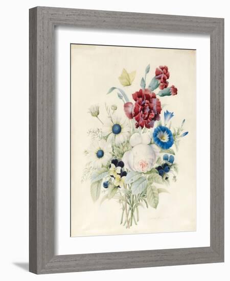 A Spray of Flowers Including a Rose-Caroline Adrien-Framed Giclee Print