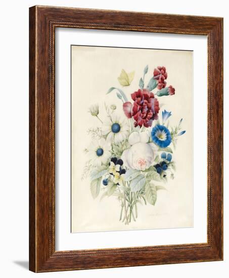 A Spray of Flowers Including a Rose-Caroline Adrien-Framed Giclee Print