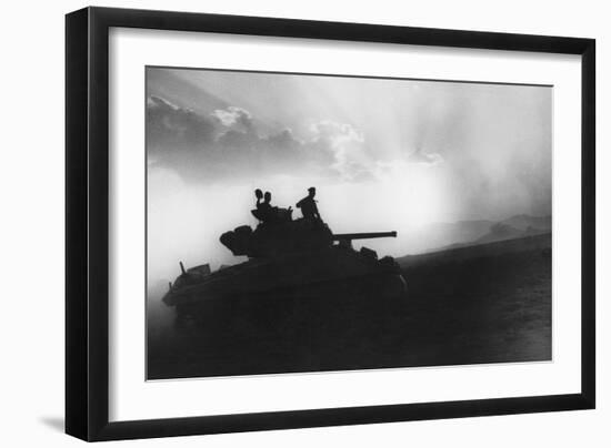 A Squadron of Tanks on the Way to Rammacca, Sicily, July 1943-null-Framed Photographic Print
