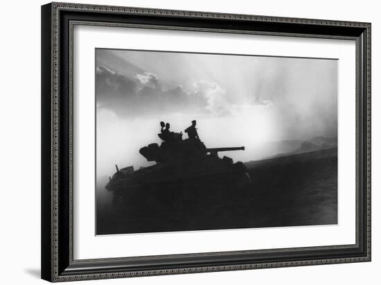 A Squadron of Tanks on the Way to Rammacca, Sicily, July 1943-null-Framed Photographic Print