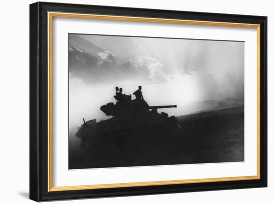 A Squadron of Tanks on the Way to Rammacca, Sicily, July 1943-null-Framed Photographic Print