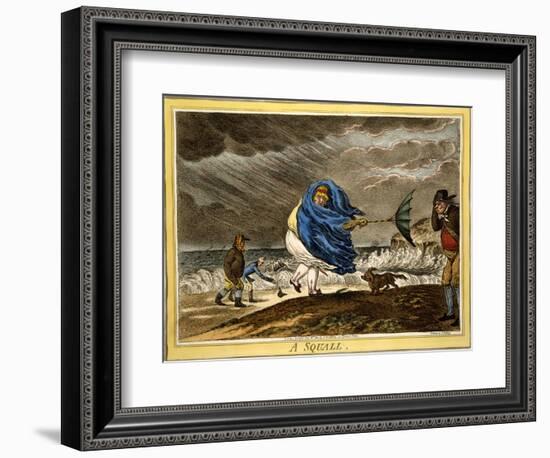 A Squall, Pub. H Humphrey, London, 1810-James Gillray-Framed Giclee Print