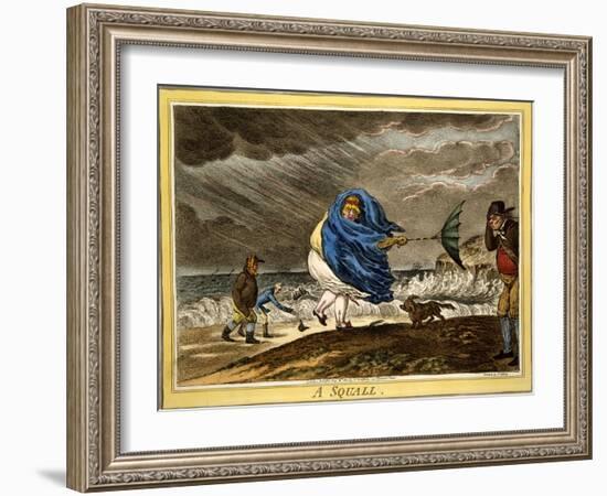 A Squall, Pub. H Humphrey, London, 1810-James Gillray-Framed Giclee Print