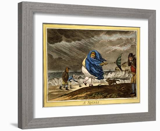 A Squall, Pub. H Humphrey, London, 1810-James Gillray-Framed Giclee Print