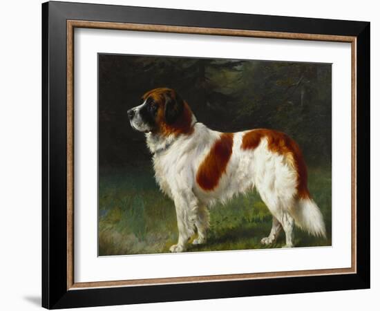 A St. Bernard on the Edge of a Wood-Heinrich Sperling-Framed Giclee Print