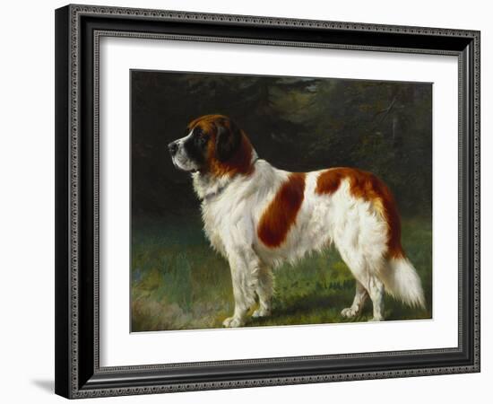 A St. Bernard on the Edge of a Wood-Heinrich Sperling-Framed Giclee Print