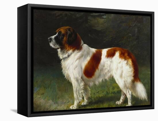 A St. Bernard on the Edge of a Wood-Heinrich Sperling-Framed Premier Image Canvas