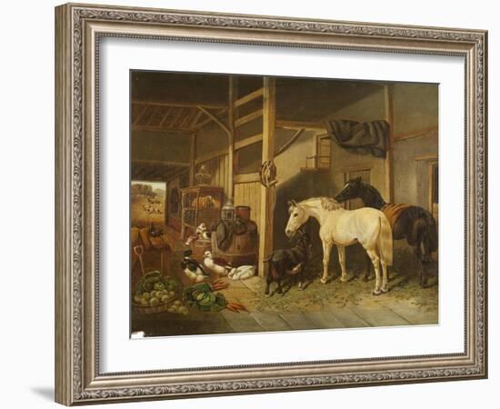 A Stable Interior-Joseph Clark-Framed Giclee Print