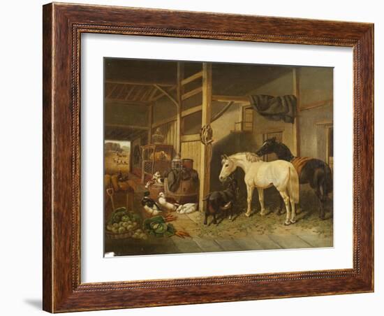 A Stable Interior-Joseph Clark-Framed Giclee Print