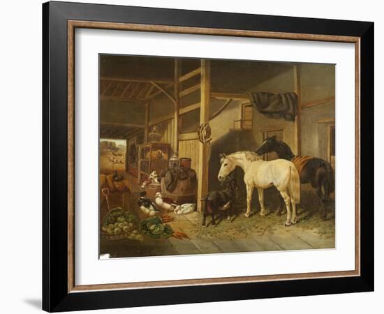 A Stable Interior-Joseph Clark-Framed Giclee Print