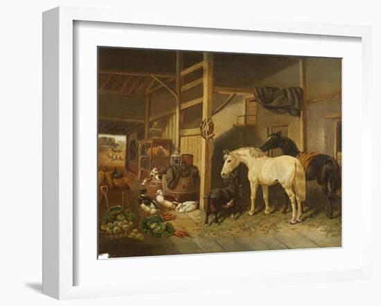 A Stable Interior-Joseph Clark-Framed Giclee Print