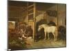 A Stable Interior-Joseph Clark-Mounted Giclee Print