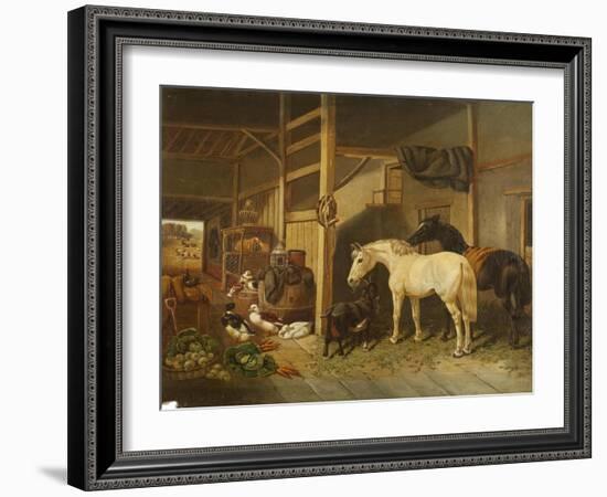 A Stable Interior-Joseph Clark-Framed Giclee Print