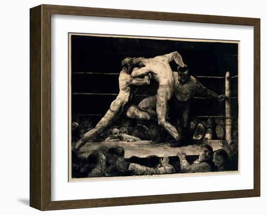 'A Stag at Sharkey's', 1917 (Litho)-George Wesley Bellows-Framed Giclee Print