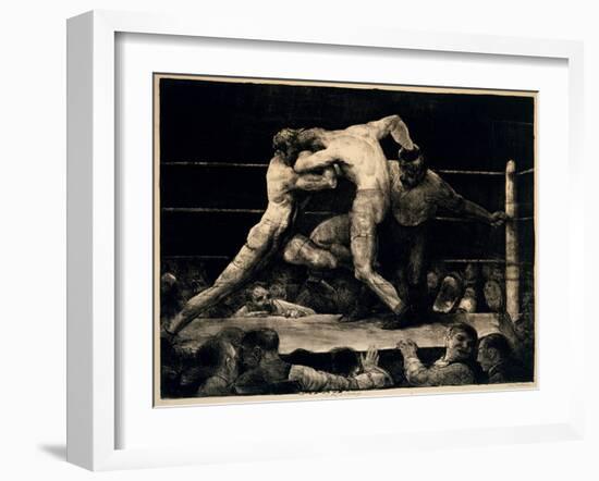 'A Stag at Sharkey's', 1917 (Litho)-George Wesley Bellows-Framed Giclee Print