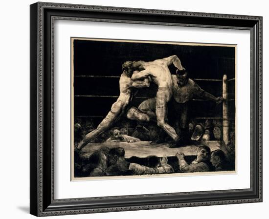 'A Stag at Sharkey's', 1917 (Litho)-George Wesley Bellows-Framed Giclee Print