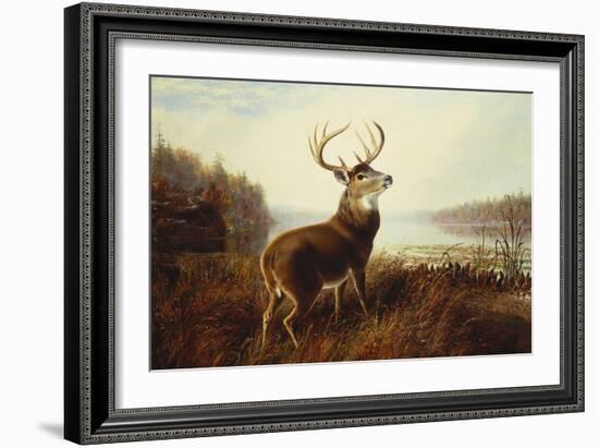 A Stag by a Lake-Arthur Fitzwilliam Tait-Framed Giclee Print