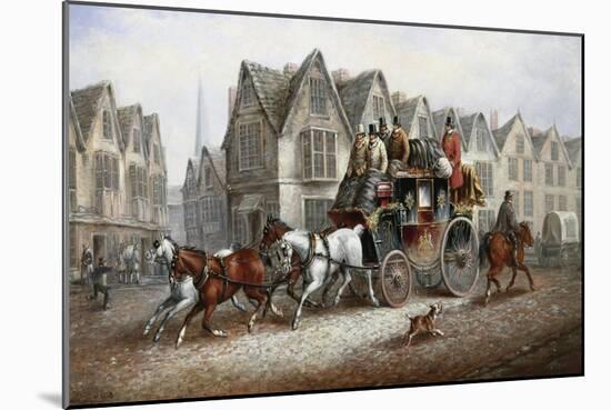 A Stagecoach Settting Out-John Charles Maggs-Mounted Giclee Print